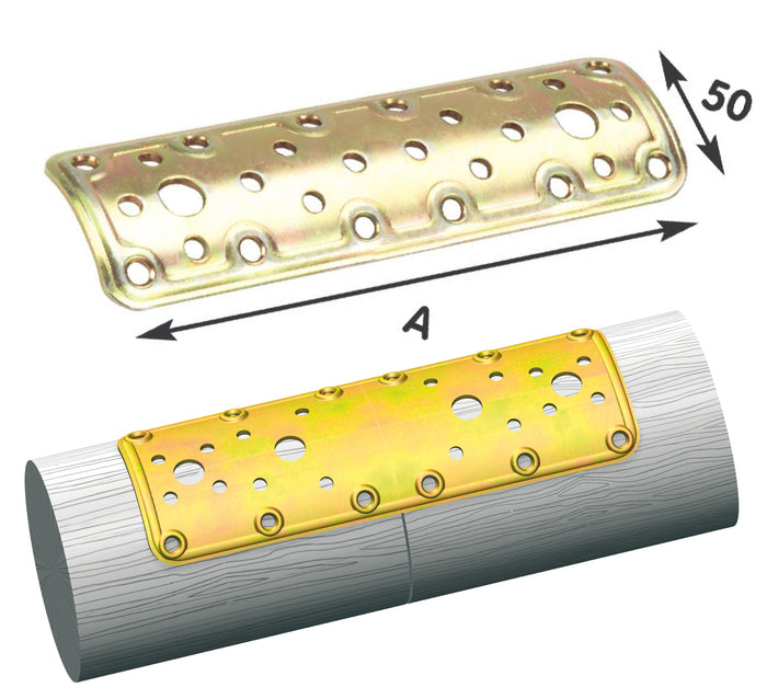 PIASTRA 900 DIRITTA PER PALI ACC TROP 50X160 MM- ALDEGHI LUIGI SPA- 25,0 pz