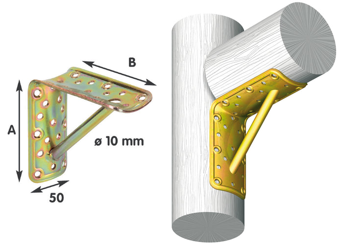PIASTRA 906 TONDA ANG 90 C/SAETTA ACC TROP 100X100 MM- ALDEGHI LUIGI SPA- 20,0 pz