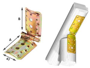 PIASTRA 914 CERNIERA PALI TONDA ACC TROP  98X 98 MM- ALDEGHI LUIGI SPA- 10,0 pz