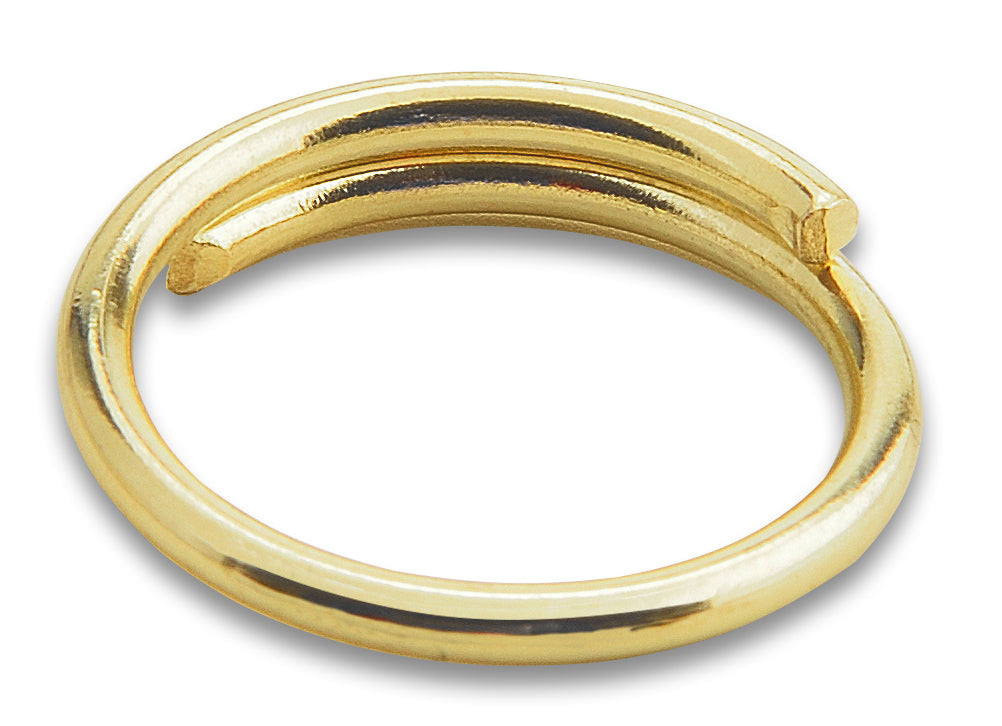 ANELLO PER CATENA A PERLINE OTTONE LUCIDO D 14 MM- 2,0 centinaia