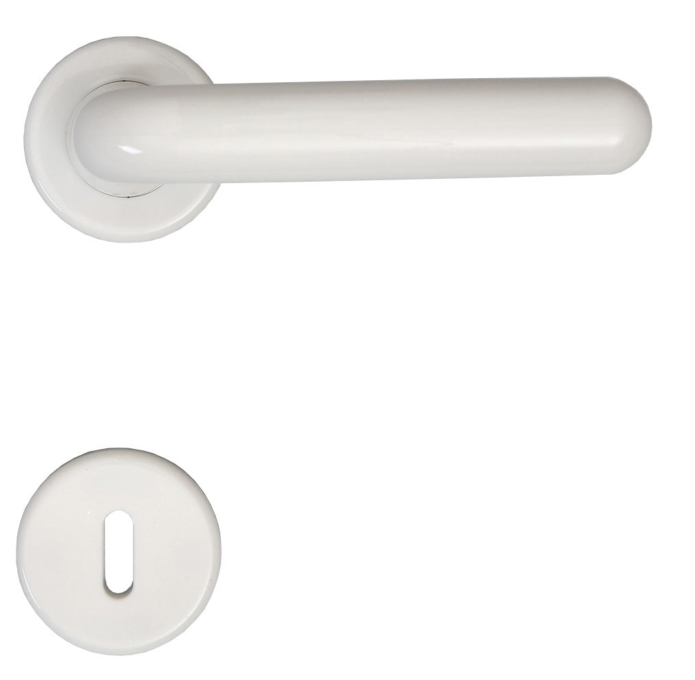 MANIGLIA RESINA MARGHERITA C/BOCCHETTA BIANCO- MINUMET- 10,0 coppie