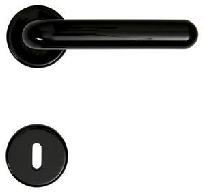 MANIGLIA RESINA MARGHERITA C/BOCCHETTA NERO*- MINUMET- 10,0 coppie