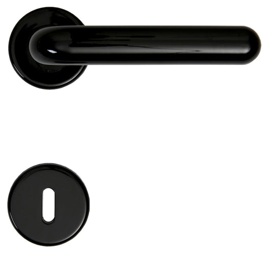 MANIGLIA RESINA MARGHERITA C/BOCCHETTA NERO*- MINUMET- 10,0 coppie