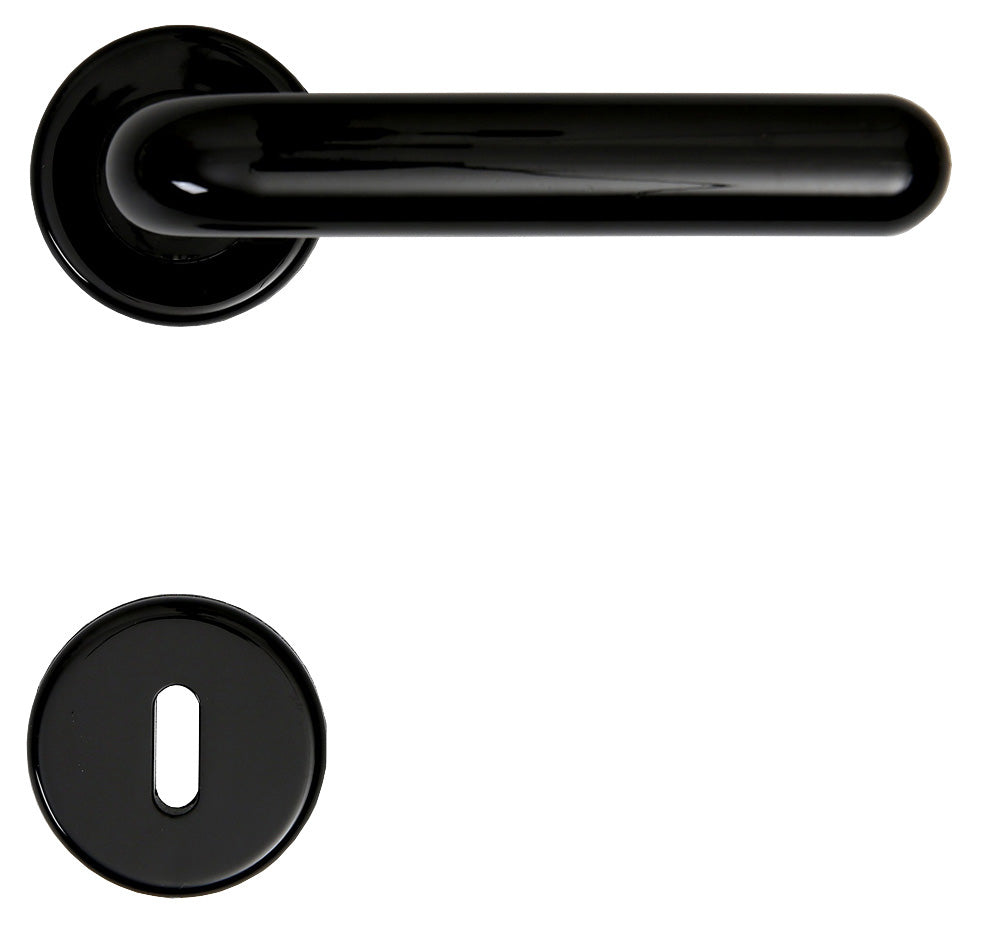 MANIGLIA RESINA MARGHERITA C/BOCCHETTA NERO*- MINUMET- 10,0 coppie