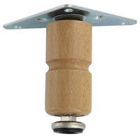 PIEDINO LEGNO PIASTRA MOBILE 200 MM CHIARO*- 8,0 pz