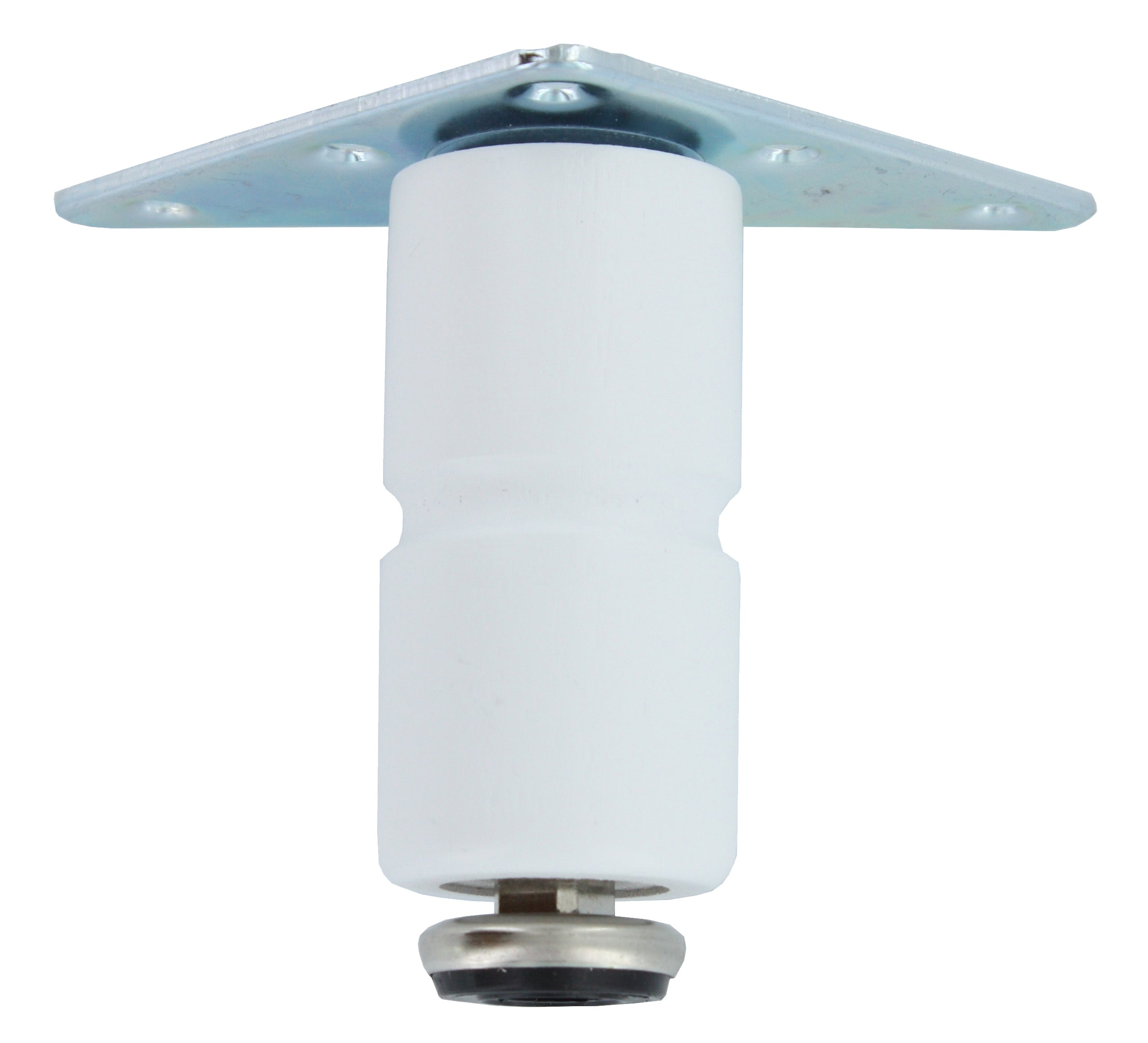 PIEDINO LEGNO PIASTRA MOBILE 100 MM BIANCO*- 8,0 pz