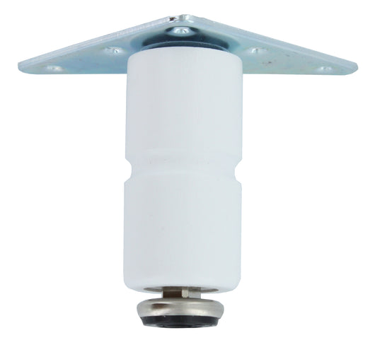 PIEDINO LEGNO PIASTRA MOBILE 100 MM BIANCO*- 8,0 pz