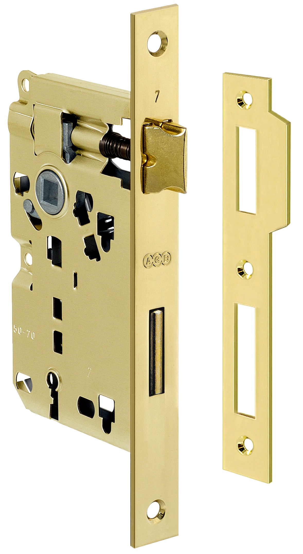 PATENT SERRATURA OTTONATA AGB Q.8/70 45 MM- ALBAN GIACOMO- 5,0 pz