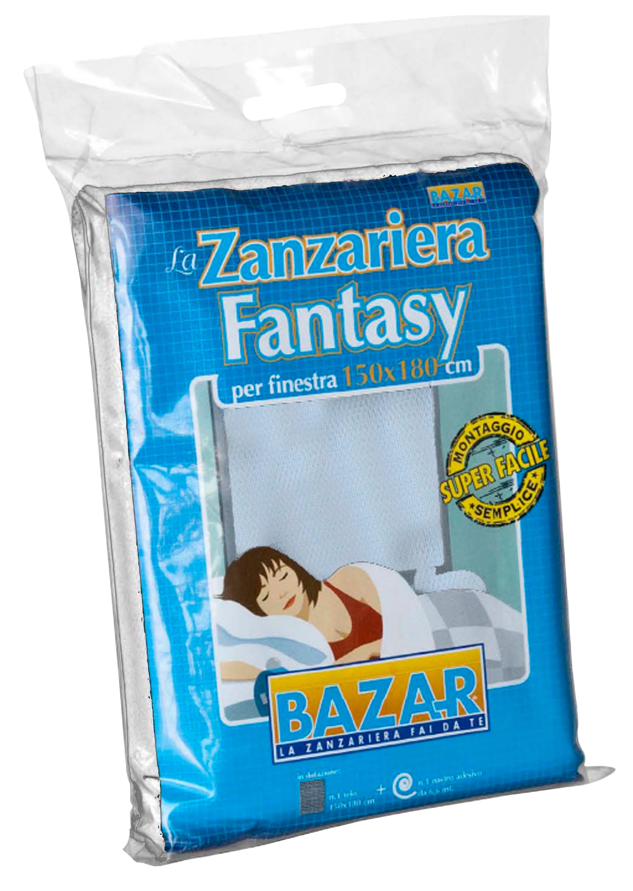 ZANZARIERA POLIESTERE FINESTRA 150X180 CM BIANCO- 10,0 pz