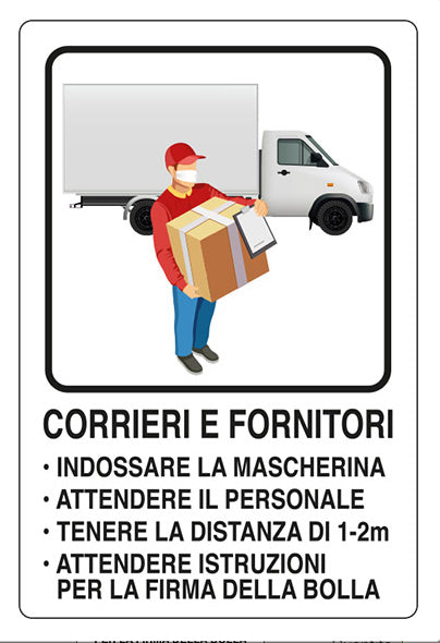 ETIC. ADES.  20X30 CORRIERI E FORNITORI- 10,0 pz