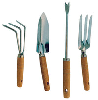 SET 4 ATTREZZINI DA GIARDINO MANICO LEGNO IMP19660- GLI SPECIALISTI DEL VERDE- 6,0 confezione
