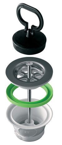 PILETTA PER LAVELLO INOX D 70 MM  1.1/2**- 1,0 pz