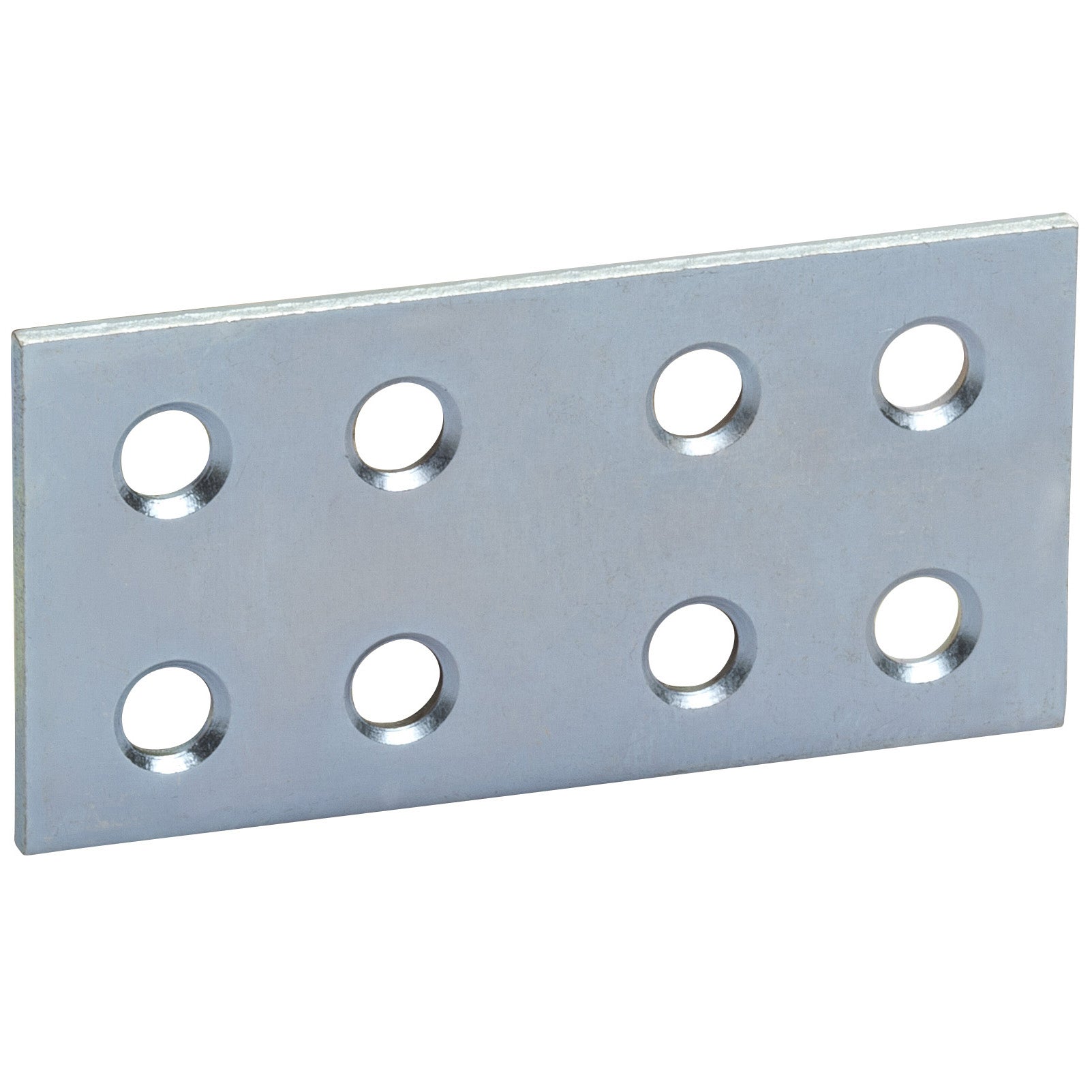 PIASTRINA DRITTA ZINCATA 8 FORI  80 MM- 50,0 pz