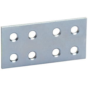 PIASTRINA DRITTA ZINCATA 8 FORI  80 MM- 50,0 pz