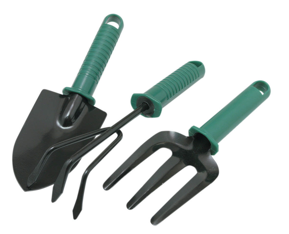 SET 3 ATTREZZINI DA GIARDINO MANICO PLASTICA- GLI SPECIALISTI DEL VERDE- 1,0 confezione