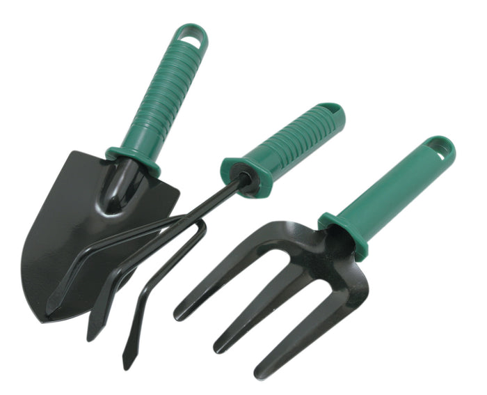 SET 3 ATTREZZINI DA GIARDINO MANICO PLASTICA- GLI SPECIALISTI DEL VERDE- 1,0 confezione