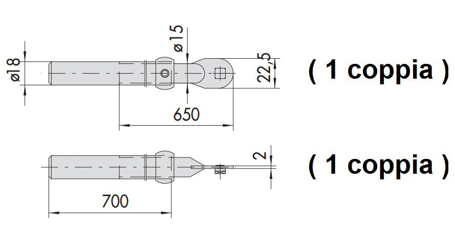 CISA ART.06425.010 ASTE X 57120 E 57165- CISA- 1,0 pz