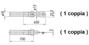 CISA ART.06425.010 ASTE X 57120 E 57165- CISA- 1,0 pz