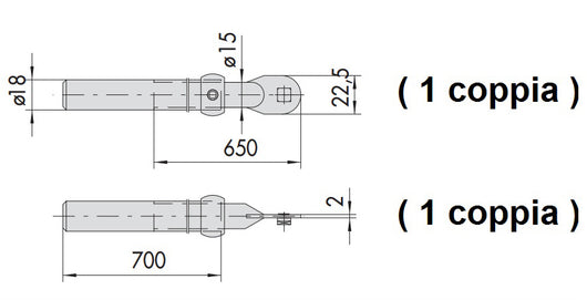 CISA ART.06425.010 ASTE X 57120 E 57165- CISA- 1,0 pz