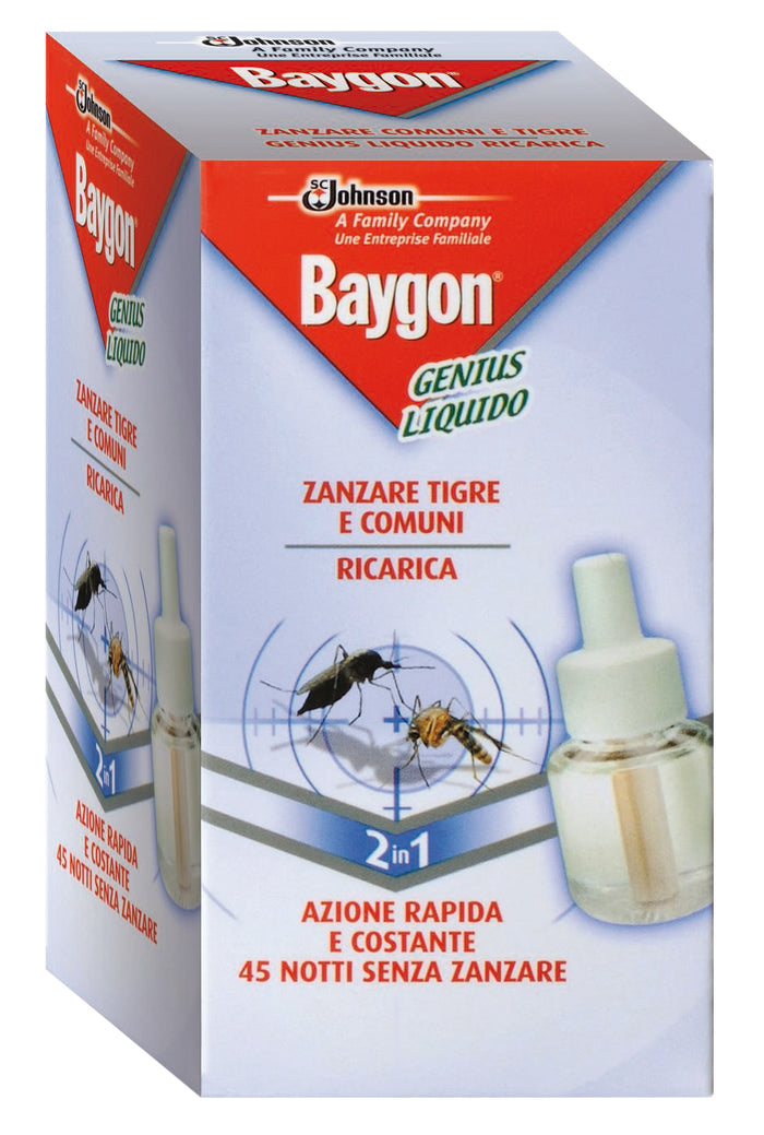 ANTIZANZARE BAYGON GENIUS RICARICA 45 NOTTI- S.C.JOHNSON ITALY- 24,0 pz