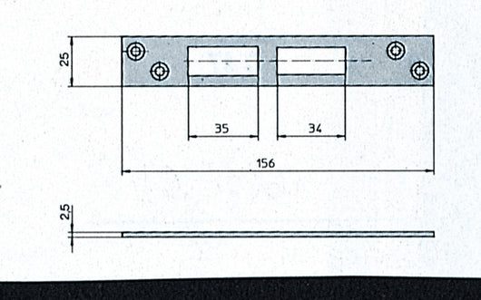 CISA 06232.01 CONTROPIASTRA X57-313.318.353.358- CISA- 1,0 pz
