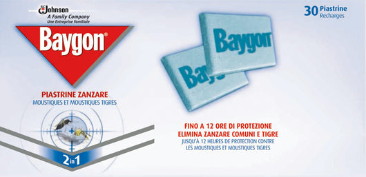 ANTIZANZARE BAYGON PIASTRINE RIC 30 PZ ELETTROEM- S.C.JOHNSON ITALY- 48,0 confezione