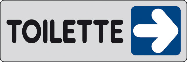 ETICHETTA ADESIVA 150X50 TOILETTE (DX)- 10,0 pz
