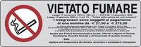ETICHETTA ADESIVA 150X50 VIETATO FUMARE- 10,0 pz