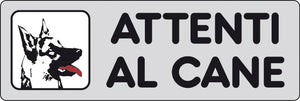 ETICHETTA ADESIVA 150X50 ATTENTI AL CANE- 10,0 pz
