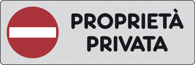 ETICHETTA ADESIVA 150X50 PROPRIETA PRIVATA- 10,0 pz