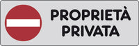ETICHETTA ADESIVA 150X50 PROPRIETA PRIVATA- 10,0 pz