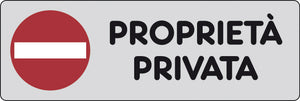ETICHETTA ADESIVA 150X50 PROPRIETA PRIVATA- 10,0 pz