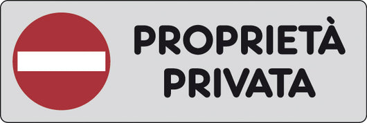 ETICHETTA ADESIVA 150X50 PROPRIETA PRIVATA- 10,0 pz