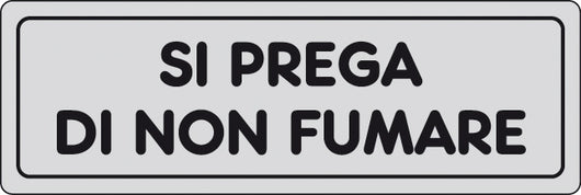 ETICHETTA ADESIVA 150X50 SI PREGA DI NON FUMARE- 10,0 pz