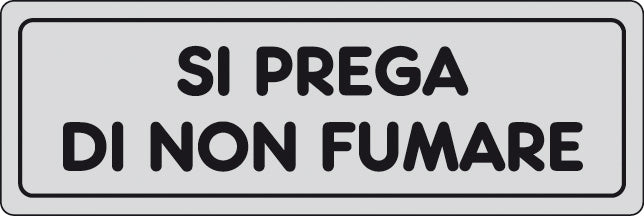 ETICHETTA ADESIVA 150X50 SI PREGA DI NON FUMARE- 10,0 pz