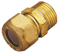 RACCORDO OTTONE DIRITTO BICONO M/GAS 12X3/8- TIEMME- 10,0 pz