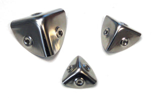 ANGOLO PER BAULI E CASSE ACCIAIO NICHELATO 30 MM- 50,0 pz