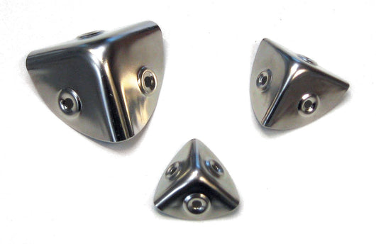 ANGOLO PER BAULI E CASSE ACCIAIO NICHELATO 30 MM- 50,0 pz