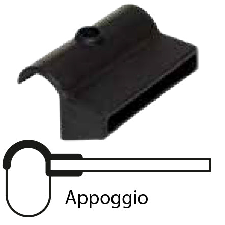 SUPPORTO AD APPOGGIO IN PVC PER ASTA ORTOPEDICA- 10,0 pz
