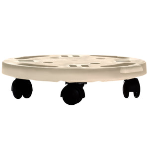 PEDANA C/RUOTE DOLLY HOME D 30 CM ECRU- 1,0 pz