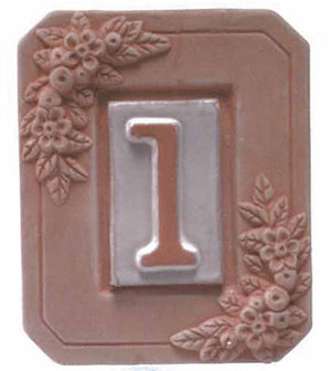 PORTANUMERO IN TERRACOTTA 1 POSTO 13X16 CM- 5,0 pz