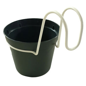 CONF. 6 VASETTI D 10 CM CON AGGANCI ANTRACITE- 1,0 confezione