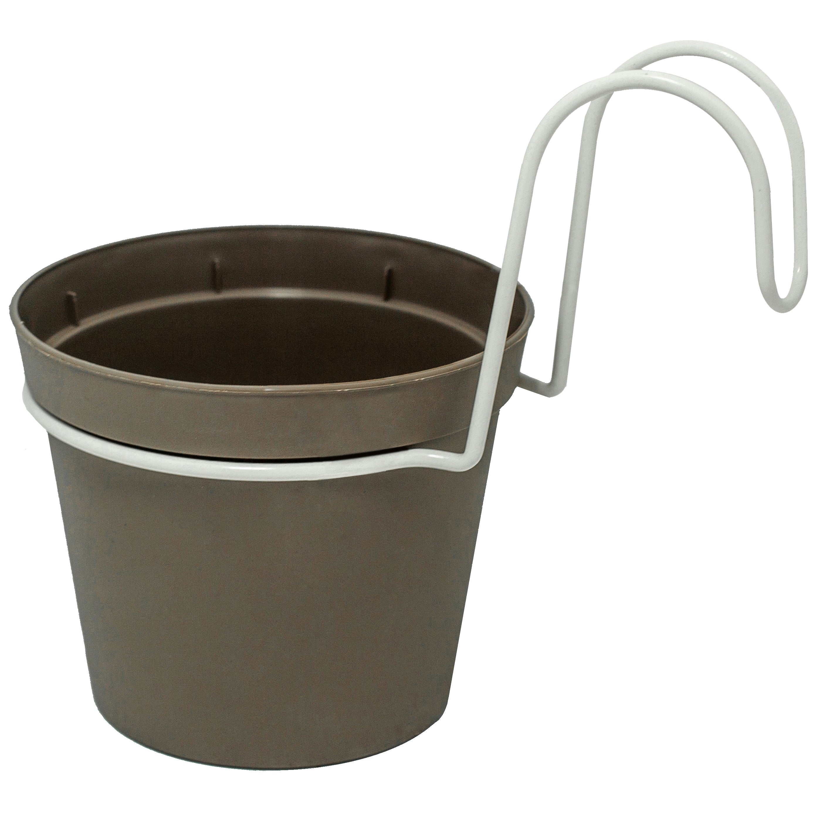 CONF. 5 VASETTI D 12 CM CON AGGANCI TORTORA- 1,0 confezione