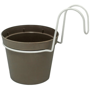 CONF. 5 VASETTI D 12 CM CON AGGANCI TORTORA- 1,0 confezione