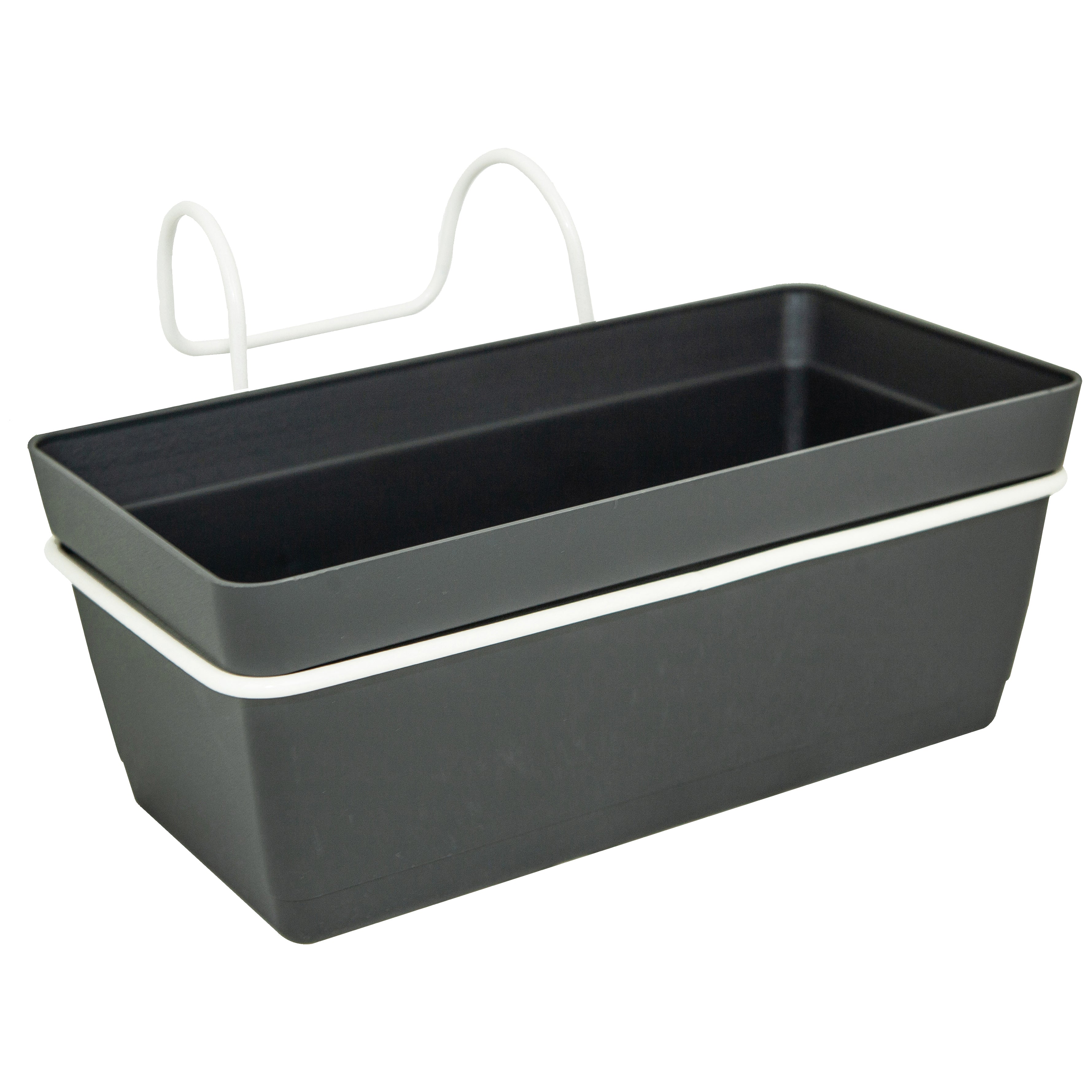 CONF. 3 BALCONETTE 21X10XH8 CM ANTRACITE- 1,0 confezione