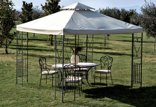 C GAZEBO IN ACCIAIO DECOR 300X300 CM ECRU YF-3133B- I GIARDINI DEL RE- 1,0 pz