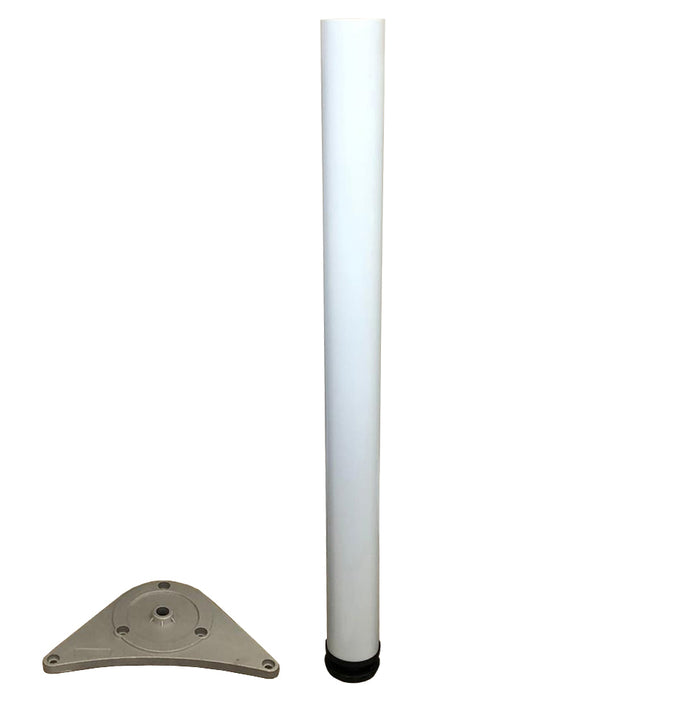 PIEDE PER TAVOLO ACCIAIO D 60XH710 MM BIANCO- 4,0 pz