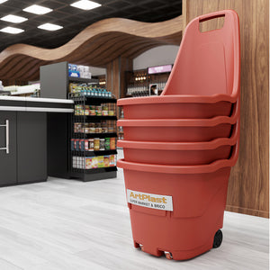 CARRELLO PORTATUTTO 4 RUOTE IN RESINA- 1,0 pz