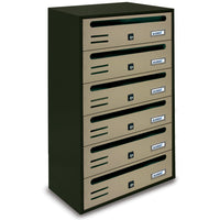 CASSETTA POSTALE ALUBOX CUBO/R 6 38,5X25X63 SABBIA- 1,0 pz