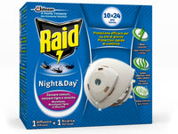 ANTIZANZARE RAID NIGHT  DAY BASE E 1 RICARICA- S.C.JOHNSON ITALY- 12,0 pz